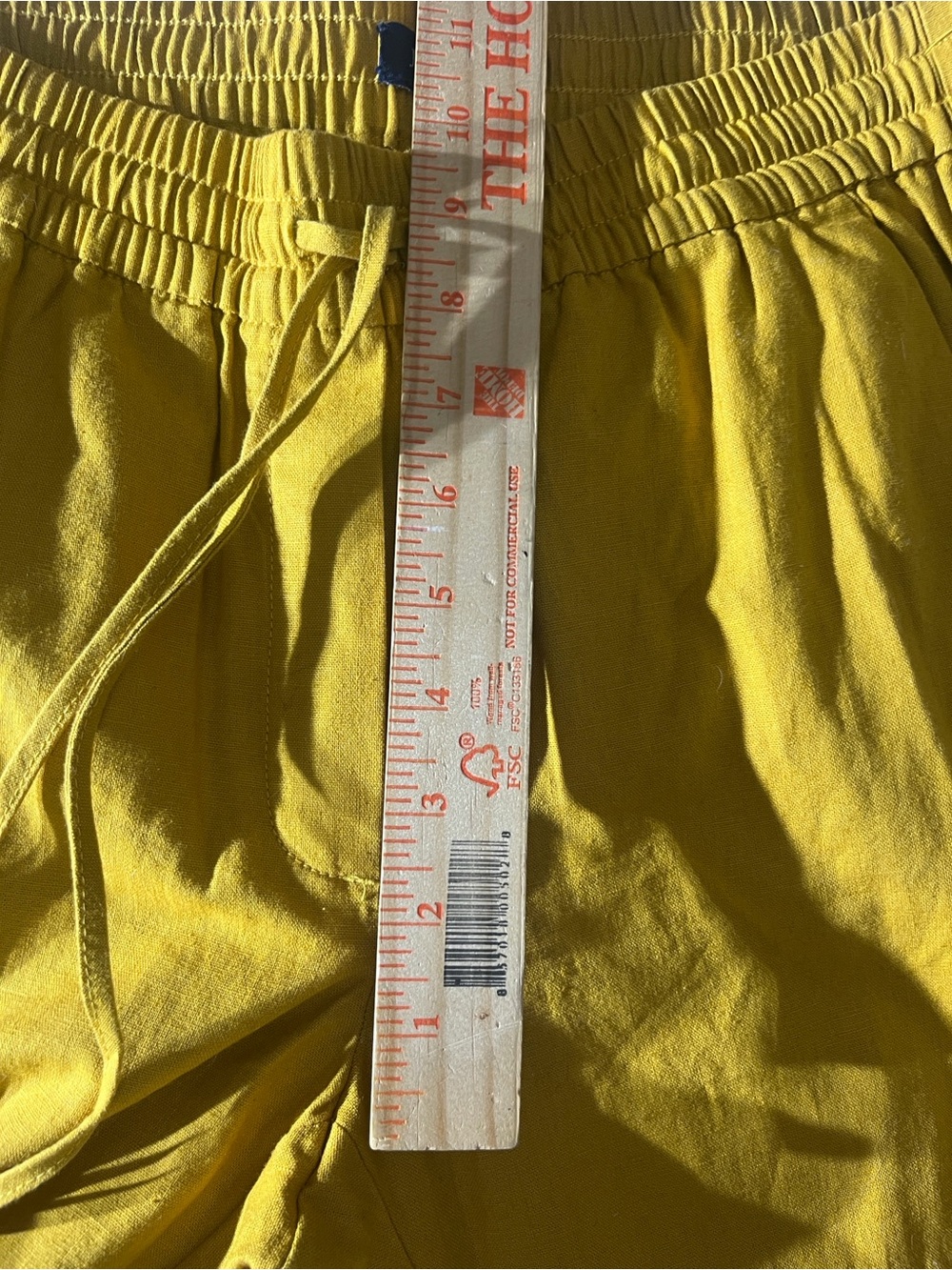J.Crew Women’s Linen‑Cotton Pull‑On Pants – Mustard Yellow, Size 8 - Picture 5 of 8